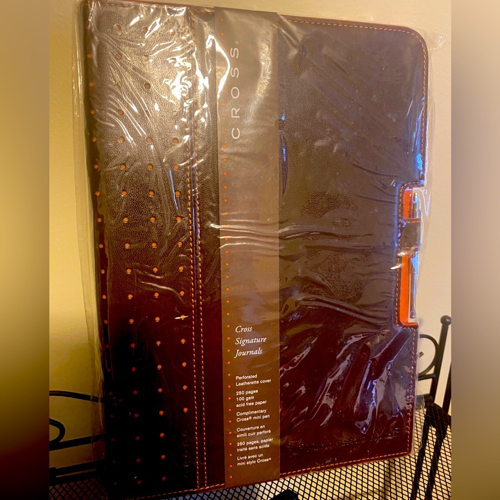 Cross Brown Leather Journal with Pen NWT